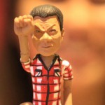 A young girl show the figure of President-elect Rodrigo Duterte selling for P1,000 at the Philippine Toys Hobbies and Collectibles convention or Toycon 2016 at SMX Convention Center in Pasay City. (Ali Vicoy)