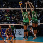 Philippine Air Force May Ann Pantino, spikes the ball during the V-League Volleyball Game match between the Laoag in San Juan Arena on Saturday. (JOHN JEROME GANZON)