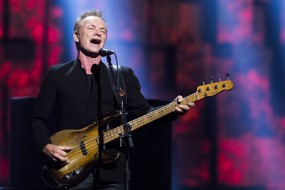 English singer Sting performs during the 2016 Nobel Peace Prize Concert at Telenor Arena in Oslo, Norway, Sunday Dec. 11, 2016. Colombian President Juan Manuel Santos were awarded this year's Nobel Peace Prize for his efforts to bring Colombia's more than 50-year-long civil war to an end. (Jon Olav Nesvold / NTB scanpix via AP)