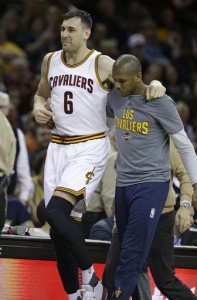 Cleveland Cavaliers' Andrew Bogut. (AP Photo/Tony Dejak)