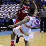 Markieth Cummings (3) of Kia Picanto drives against Eugene Phelps (4) of the Phoenix Fuel Masters. Phoenix won, 118-105 .(MB photo | Czar Dancel)