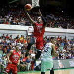 Justin Brownlee of Barangay Ginebra goes in for a layup (PBA Images)