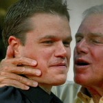 Matt Damon with his father Kent Damon. (AP)
