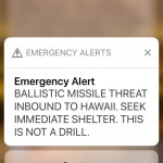 SMARTPHONE screen captures show the false incoming ballistic missile emergency alert (left) and the retraction from the Hawaii Emergency Management Agency system. (AP)