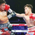 JERWIN Ancajas connects with a right against Mexican challenger Israel Gonzalez whom he stopped in the 10th round at the American Bank Center in New York.