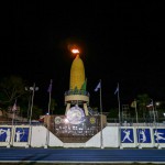 The lighting of the torch signals the start of Ayala Philippine Athletics Championships event at City of Ilagan Sports Complex, Isabela, May 30, 2018 (MB photo | Rio Leonelle Deluvio)