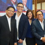 DZBB anchors Mike Enriquez, Joel Reyes Zobel, Ali Sotto, and Arnold Clavio