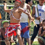 A DUMAGAT tribe member takes aim at his target during the first “Adow Ne Domaget” or Dumagat Day that featured the tribesmen and their hunting skills in Dingalan, Aurora. (JJ Landingin)