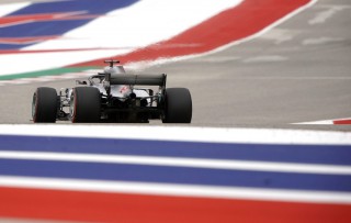 Mercedes driver Lewis Hamilton, of Britain, drives his car during qualifications for the Formula One U.S. Grand Prix auto race at the Circuit of the Americas, Saturday, Oct. 20, 2018, in Austin, Texas. (AP Photo/Darren Abate)