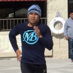 Mark Barriga (seen here training in Los Angeles last month) will fight for the world title on Dec. 1. (Nick Giongco)