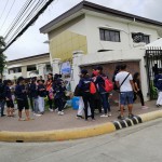 Security officers implement tighter measures at the Davao del Norte Sports and Tourism Complex in the Batang Pinoy Mindanao leg in Tagum, Davao del Norte. (Kristel Satumbaga