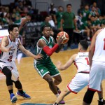 CJ Perez of Columbian Dyip drives against Allein Maliksi of Blackwater Elite (PBA Images)