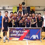 Members of Octagon Tires and Accessories Basketball pose with Tournament Director Willy Chan after their stunning win over the La Salle Greenies in the 12-Under division of the Headstart Developmental League at the SGS gym.