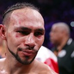 Keith Thurman stands in the ring after losing a WBA welterweight title fight to Manny Pacquiao at MGM Grand Garden Arena on July 20, 2019 in Las Vegas, Nevada. (Steve Marcus/Getty Images/AFP)