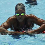 Simone Manuel of the U.S. (AP Photo/Mark Schiefelbein)
