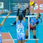 Geline Olarve over Dindin Manabat and Maika Ortiz (PSL photo)