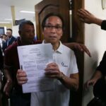 Gaming tycoon Charlie 'Atong' Ang files criminal complaints against his accusers before the Mandaluyong City Prosecutor's Office. (Photo by Santi San Juan)